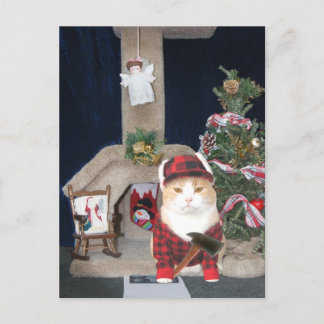 Maßgeschneidertes Weihnachtskatzenspiel Feiertagspostkarte