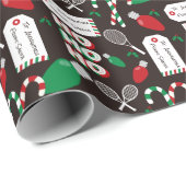 Maßgeschneidertes Weihnachtslieder- und Lichtwacke Geschenkpapier (Rolleneckpunkt)