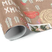 Maßgeschneidertes Weihnachtswackelpapier mit einem Geschenkpapier (Rolleneckpunkt)