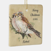 Maßgeschneidertes Weihnachtswasserkestrel, Falken Keramikornament (Rechts)