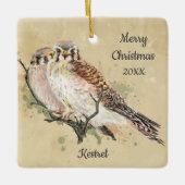Maßgeschneidertes Weihnachtswasserkestrel, Falken Keramikornament (Vorderseite)