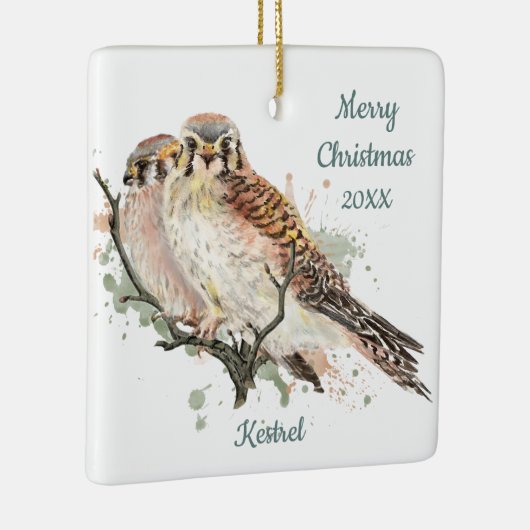 Maßgeschneidertes Weihnachtswasserkestrel, Falken Keramikornament (Rechts)