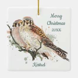 Maßgeschneidertes Weihnachtswasserkestrel, Falken Keramikornament