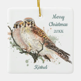 Maßgeschneidertes Weihnachtswasserkestrel, Falken Keramikornament