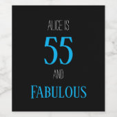 Maßgeschneidertes Weinetikett 55 und fabelhafte We (Einzelnes Label)