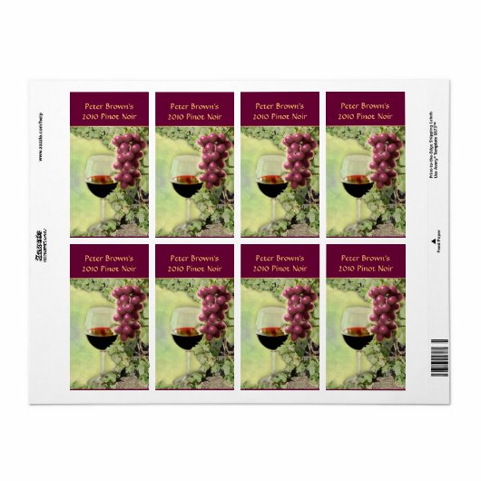 Maßgeschneidertes Weinlabel (Vorne)