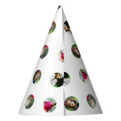 Maßgeschneidertes weißes Foto Dotzubehör Partyhütchen (Rückseite)