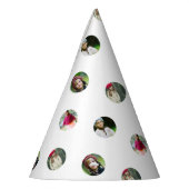 Maßgeschneidertes weißes Foto Dotzubehör Partyhütchen (Links)