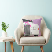 Maßgeschneidertes weißes Hochzeitlimousine-Datum Kissen (Stuhl )