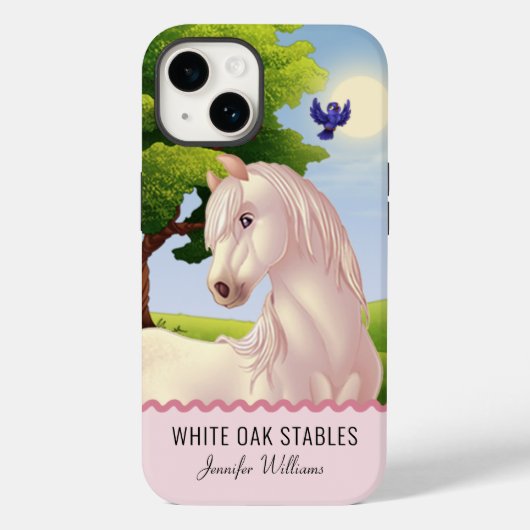 Maßgeschneidertes Weißgekreuzpferd Case-Mate iPhone Hülle (Rückseite)