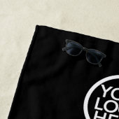 Maßgeschneidertes Werbehandtuch - Personalisiert m Strandtuch (Beispiel)