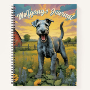 Maßgeschneidertes Whimsical Wolfhound Farm Journal Notizblock