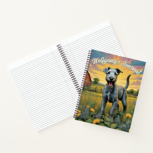 Maßgeschneidertes Whimsical Wolfhound Farm Journal Notizblock (Innenseite)