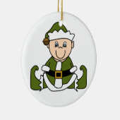 Maßgeschneidertes White Baby Elf Ornament (Rechts)