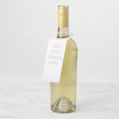 Maßgeschneidertes White Standard Matte Flaschenanhänger (Angewinkelt)