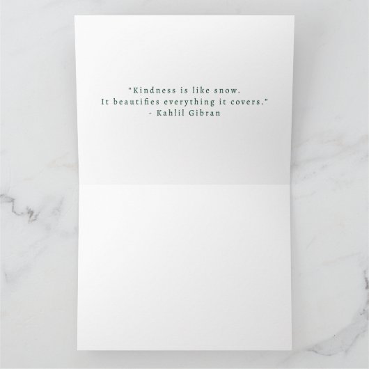 Maßgeschneidertes Winterwunderland, Snowy USA Weih Karte (Innenseite)