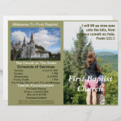 Maßgeschneidertes wöchentliches Kirchenbulletin (n (Vorne/Hinten)