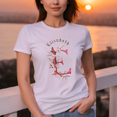 Maßgeschneidertes, zartes Kirschblossom Monogramm T-Shirt