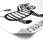Maßgeschneidertes Zebra-Kinderzimmer-Poster Poster (Ecke)