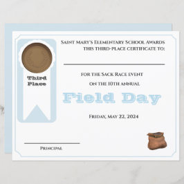 Maßgeschneidertes Zertifikat für den 3. Platz