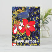 Maßgeschneidertes Zitat Blumenfarben Rotes Adenium (Stehend Vorderseite)