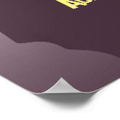 Maßgeschneidertes Zitat Grau Wolf Howling Red Suns Poster (Ecke)