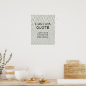 Maßgeschneidertes Zitat, inspirierendes Poster, Zi Poster (Küche)