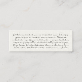 Maßgeschneidertes Zitat zur Beerdigung von Lebensb Mini Visitenkarte