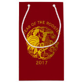 Maßgeschneidertes Zodiac 2017 Rooster-Jahr Kleine Kleine Geschenktüte (Rückseite)