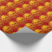 Maßgeschneidertes Zodiac 2017-Rooster-Jahr-W-Papie Geschenkpapier (Ecke)