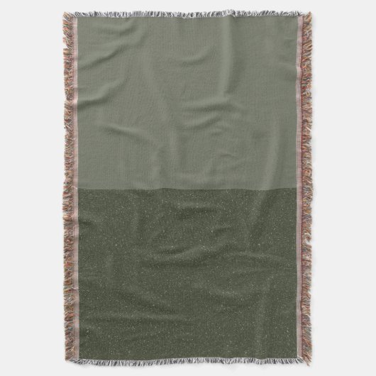 Maßgeschneidertes zweiteiliges Moosgrün getexturie Decke (Vorderseite Vertikal)