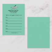 Massieren Sie Terminkarte (Vorne/Hinten)