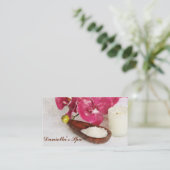 Massieren Sie Wellness-Centersalze, -öl, Visitenkarte (Stehend Vorderseite)