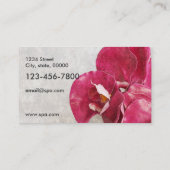 Massieren Sie Wellness-Centersalze, -öl, Visitenkarte (Rückseite)