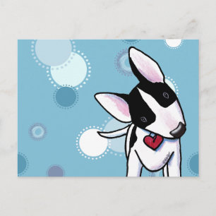 Massierte Bull Terrier Dotcard Postkarte