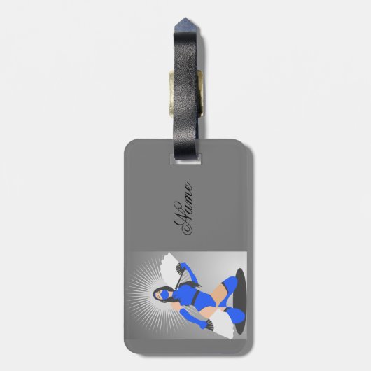 Massierte Kriegerprinzessin Thunder_Cove Gepäckanhänger (Rückseite vertikal)