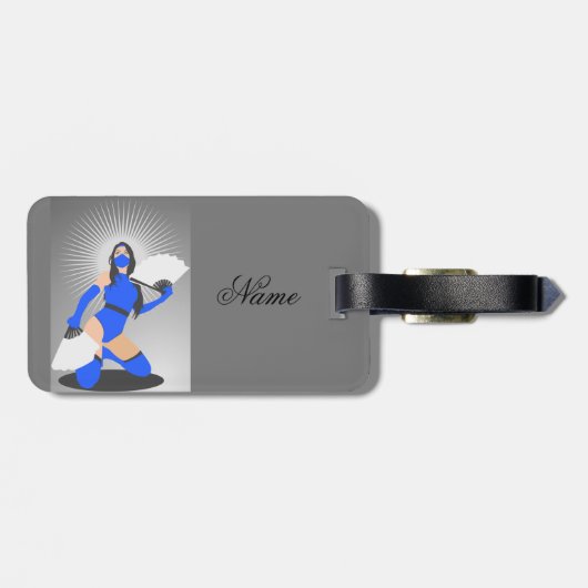 Massierte Kriegerprinzessin Thunder_Cove Gepäckanhänger (Rückseite horizontal)