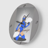 Massierte Kriegerprinzessin Thunder_Cove Große Wanduhr (Winkel)