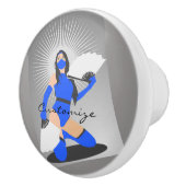 Massierte Kriegerprinzessin Thunder_Cove Keramikknauf (Rechts)