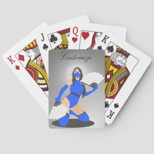 Massierte Kriegerprinzessin Thunder_Cove Spielkarten (Rückseite)