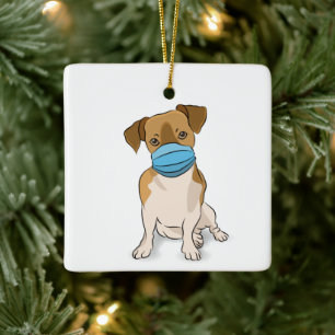 Massierte Welpenliebhaberin Keramikornament
