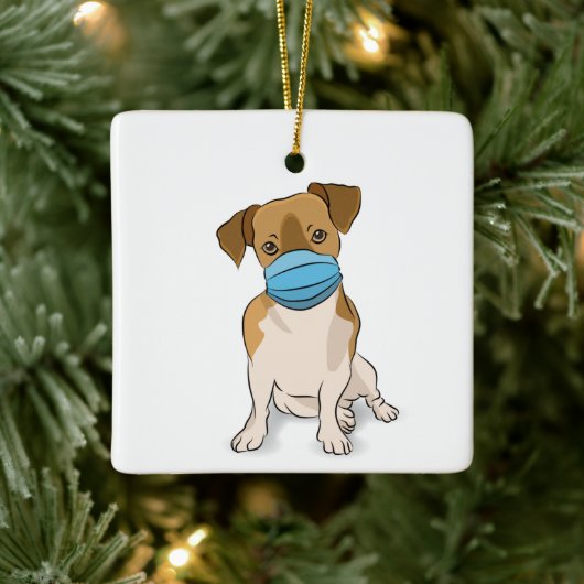 Massierte Welpenliebhaberin Keramikornament (Baum)