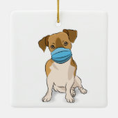 Massierte Welpenliebhaberin Keramikornament (Rückseite)