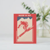 Massif du Sud Resort in Quebec Kanada - Retro Ski Postkarte (Stehend Vorderseite)
