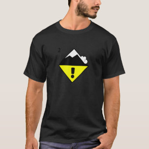 Mäßige Lawine Gefahr Backcountry Skifahren Schnee T-Shirt