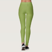 Mäßige Limettengrün, Solid-Farbe Leggings (Rückseite)
