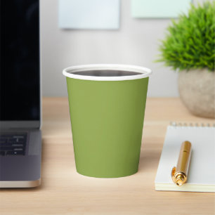 Mäßige Limettengrün, Solid-Farbe Pappbecher