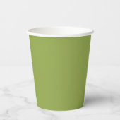 Mäßige Limettengrün, Solid-Farbe Pappbecher (Rückseite)