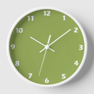 Mäßige Limettengrün, Solid-Farbe Uhr