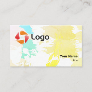 Mäßige Pastellfarbene Abstrakt Vielfarbige Flecken Visitenkarte